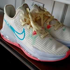 Yellow, pink, & blue LeBron 19's, Size 11